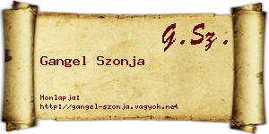 Gangel Szonja névjegykártya